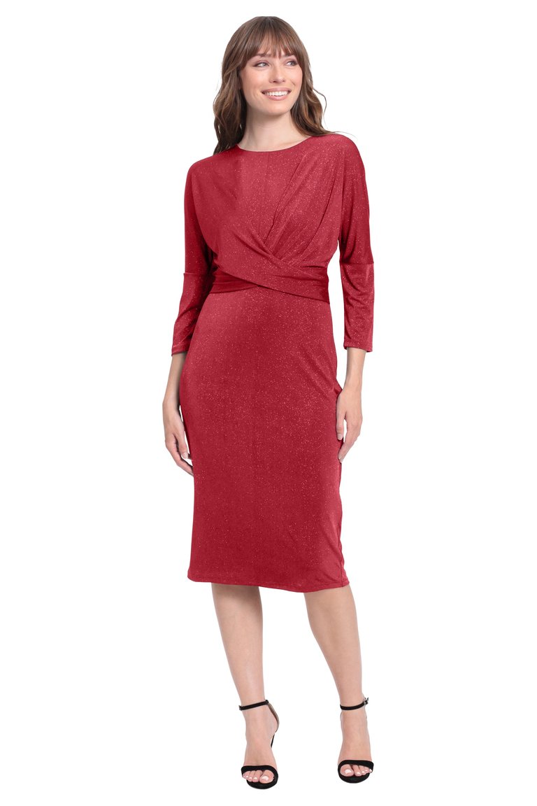 London Times Kelly Dress - Green and Red