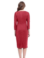 London Times Kelly Dress - Green and Red
