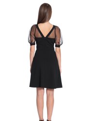 Lyra Fit & Flare Illusion Dress