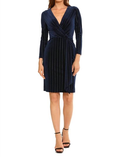 Maggy London Lysandra Velvet Dress In Blue product