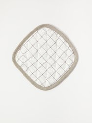 Linen Pot Holder - Charcoal/White