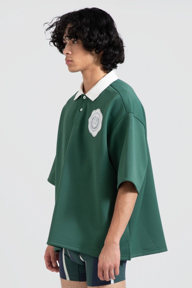 Applique Oversized Polo Shirt