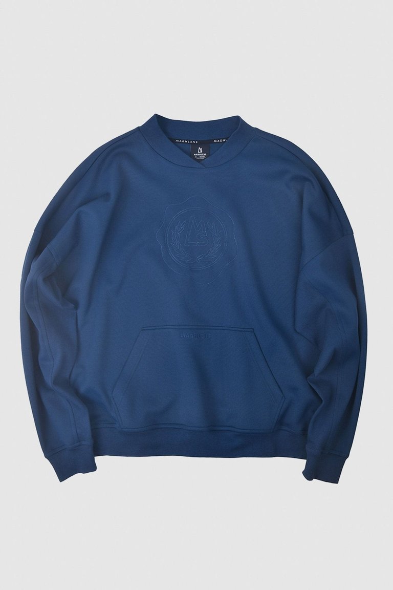 Baseball Graphic Sweatshirt - Blue - Blue