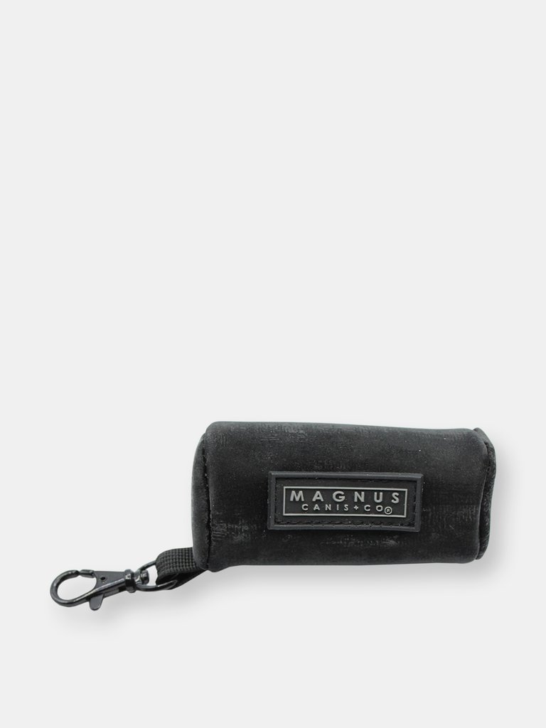 The 'Magnus Signature' Poo Bag Holder - Black Caviar