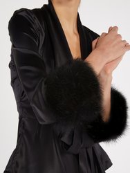 Silk And Faux Fur Cropped Jacket