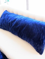Faux Fur Body Pillow with Adjustable Insert - White