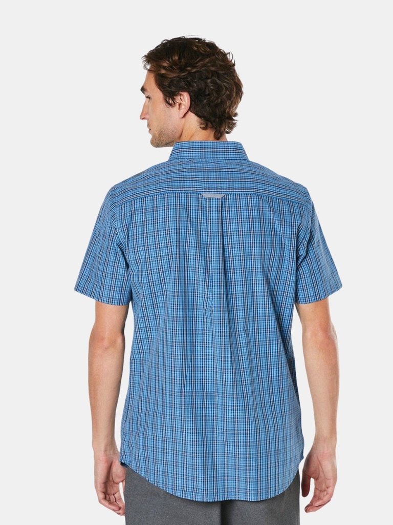 Maine Mens Berg Check Shirt (Blue)