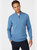 Maine Mens Cable Cotton Half Zip Sweater (Mid Blue) - Mid Blue