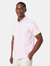 Maine Mens Fine Stripe Oxford Short-Sleeved Shirt (Pink) - Pink