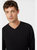 Maine Mens Premium Cable Cotton V Neck Sweater (Black)