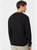 Maine Mens Premium Cable Cotton V Neck Sweater (Black)