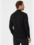 Maine Mens Premium Cotton Funnel Neck Sweater (Black)