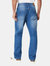 Maine Mens Stone Wash Relaxed Fit Jeans (Dark Blue)