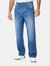 Maine Mens Stone Wash Relaxed Fit Jeans (Dark Blue) - Dark Blue