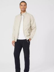 Mens Harrington Cotton Jacket - Stone - Stone