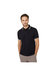 Mens Pique Tipped Polo Shirt - Black - Black