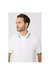 Mens Pique Tipped Polo Shirt - White