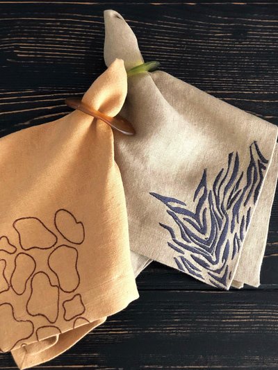 Maison G Home Fox Fire Belgian Linen Napkin product