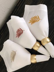 November Swiss Linen Napkin - Gold