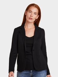 Cotton/Cashmere Double Face One Button Blazer