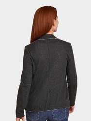 Cotton/Cashmere Double Face One Button Blazer