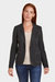 Cotton/Cashmere Double Face One Button Blazer - Anthracite/Gris Chine