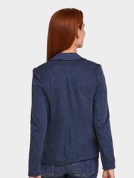 Cotton/Cashmere Double Face One Button Blazer