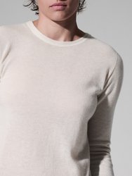 100% Machine Washable Cashmere Long Sleeve Crewneck T-Shirt