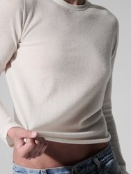 100% Machine Washable Cashmere Long Sleeve Crewneck T-Shirt