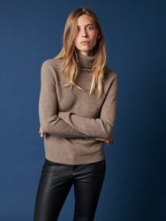 Cashmere Long Sleeve Turtleneck Sweater - Bison