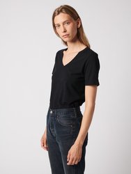 Cotton Silk Touch Short Sleeve V-Neck