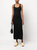 Lyocell Cotton Rib Tank Dress With Slits - Black