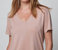 Semi Relaxed V-Neck Top - Rose