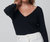 Soft Touch 3/4" Sleeve Double V-Neck Top