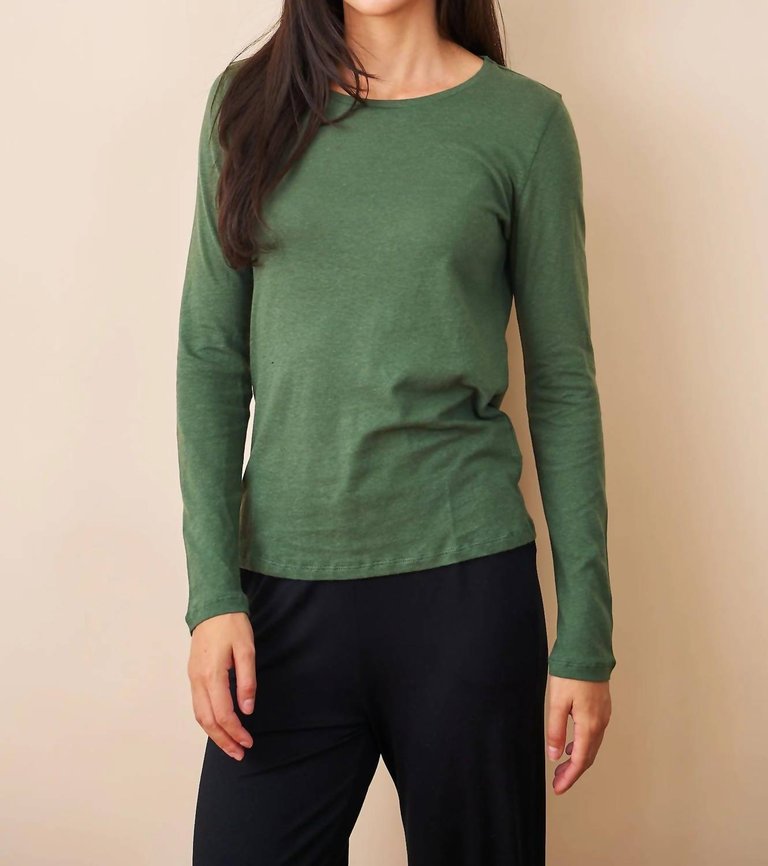 Soft Touch L/s Semi Relaxed Crew In Mousse - Mousse