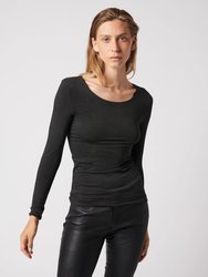 Soft Touch Long Sleeve Merrow Edge Boatneck T-Shirt