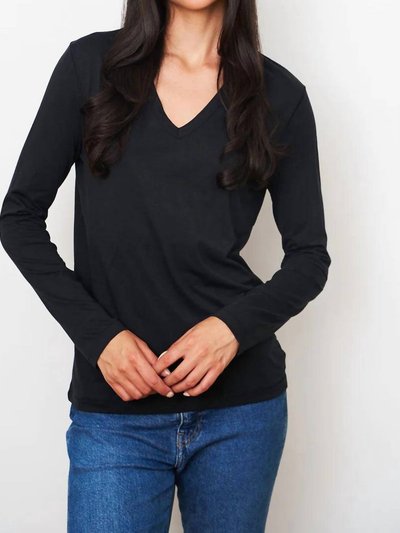 Majestic Filatures Soft Touch Long Sleeve Semi Relaxed Vneck Tee product