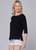 Soft Touch Relaxed 3/4 Sleeve Boatneck T-Shirt