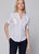 Stretch Linen 3/4 Sleeve Pocket Shirt - Blanc