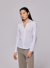 Stretch Linen Long Sleeve Button Front Shirt - Blanc - Blanc
