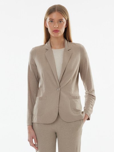 Majestic Filatures Stretch Linen Long Sleeve One Button Blazer product