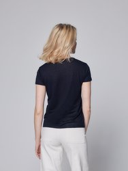 Stretch Linen Short Sleeve Crewneck T-Shirt