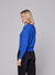 Stretch Organic Cotton Knit Long Sleeve Crewneck Sweater