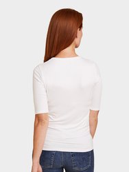 Soft Touch Elbow Sleeve Scoop Neck