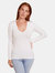 Soft Touch L/S V-Neck Shirt - Blanc