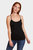 Soft Touch Spaghetti Strap Tank - Noir