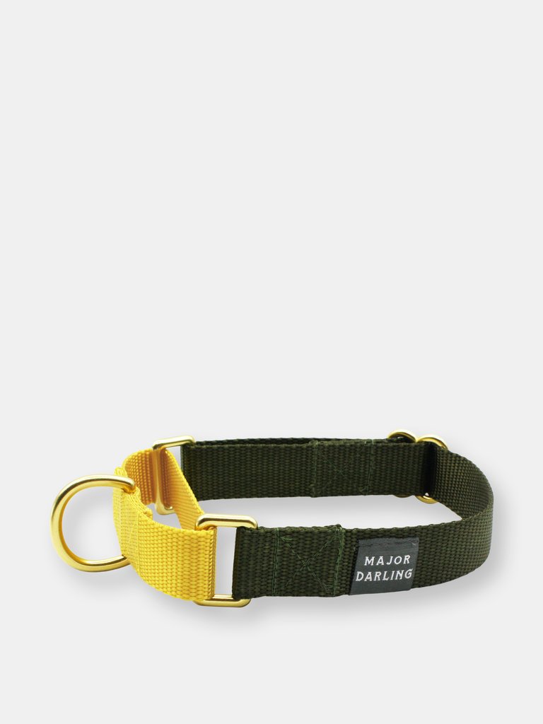 Martingale collar - Olive-dandelion