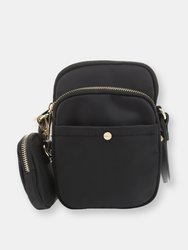 Joie Nylon Phone Crossbody - Black