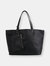 Tina Reversible Tote with Canvas Leopard Interior - Black