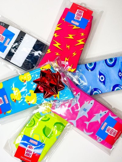 MANBUNS Fun Unisex Crew Socks Bundle | 6 Pack product